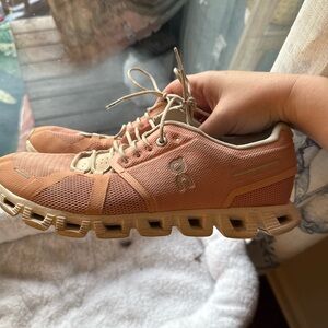 On Running Peach Athletic Shoes